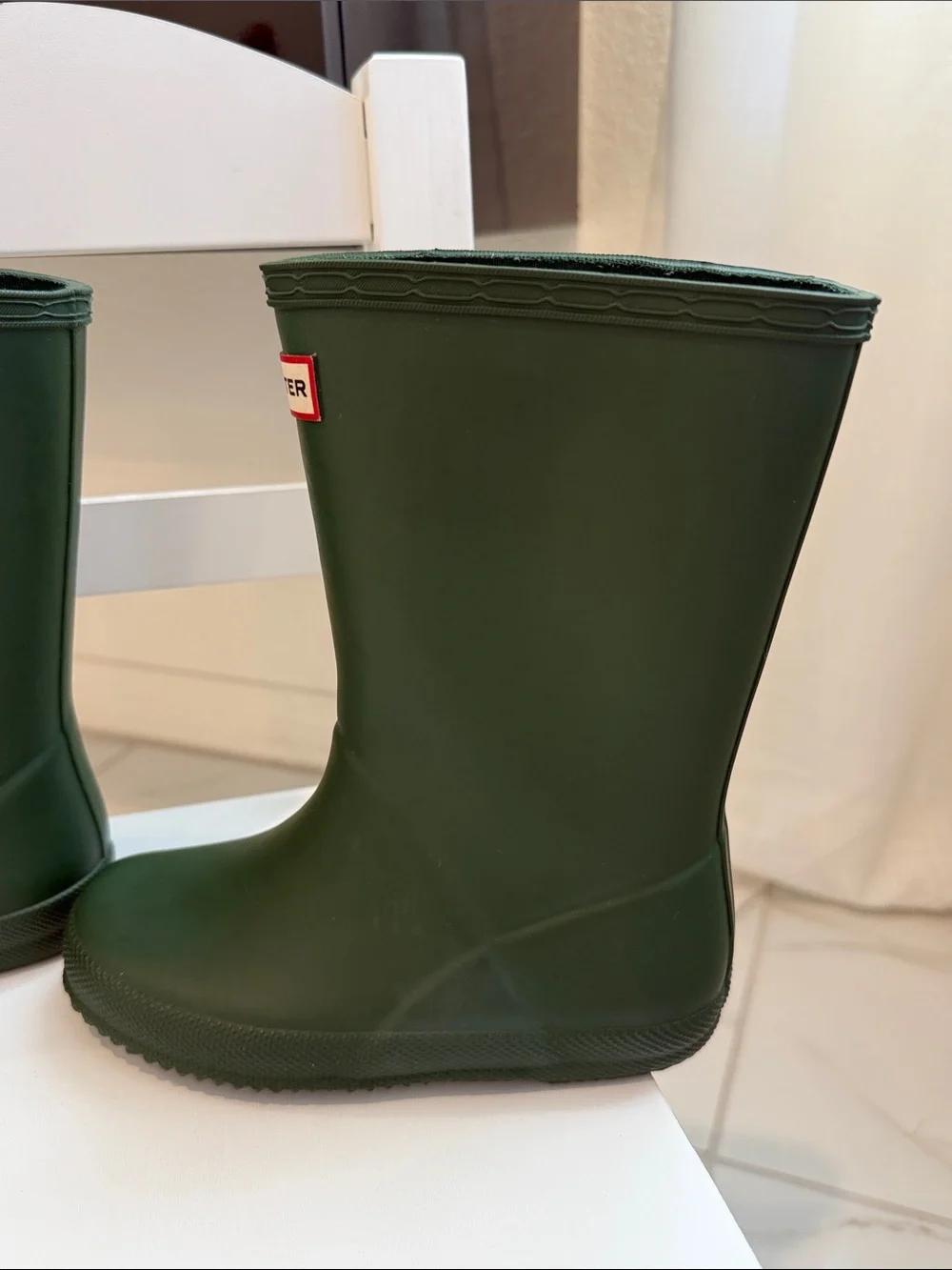 Hunter Green Tall Waterproof Rain Boots
